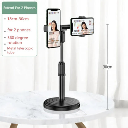 Multi-functional Adjustable Retractable Mobile Phone Stand For Live Broadcast Desk Table Clip Bracket Table Mount Cell Phone Support Holder