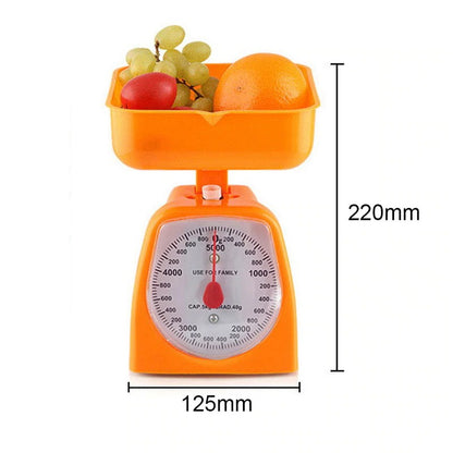 5Kg Mechanical Dial Kitchen Scale – Analog Food Measuring Scale for Cooking & Baking