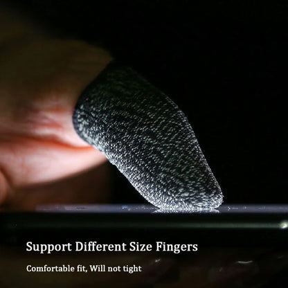 2pcs Mobile Gaming Finger Gloves for PUBG Free Fire – Sweat-Proof Touch Screen Thumb Sleeves