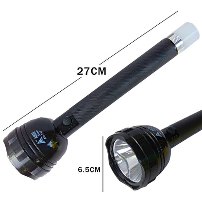 AS 747 High Power LED Police Flashlight Torch Rechargeable Lithium Battery 500m Range Light