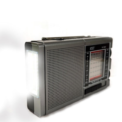 FM/USB/TF Radio Portable Solar Charging Pocket Radio with Emergency LED Flashlight for Outdoor Camping