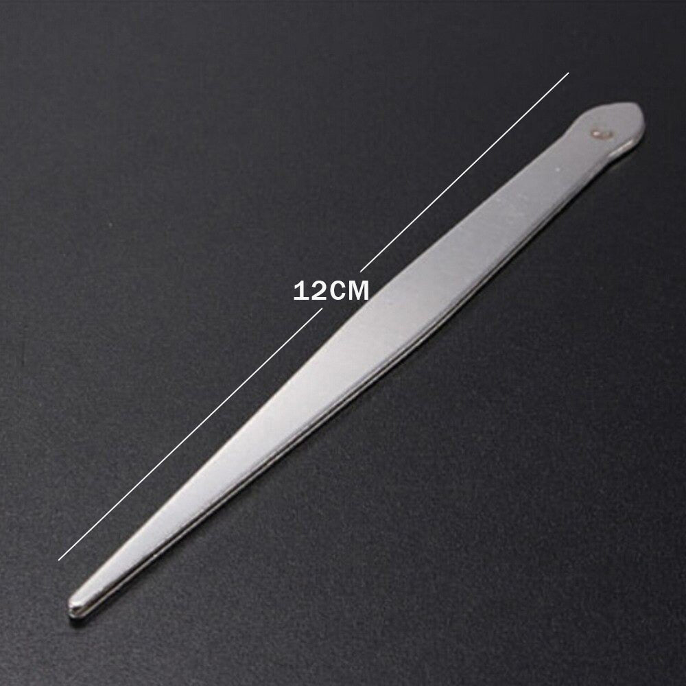 4Pcs Tweezer Set Stainless Steel Curved and Straight Precision Tools for Electronics and Nail Art