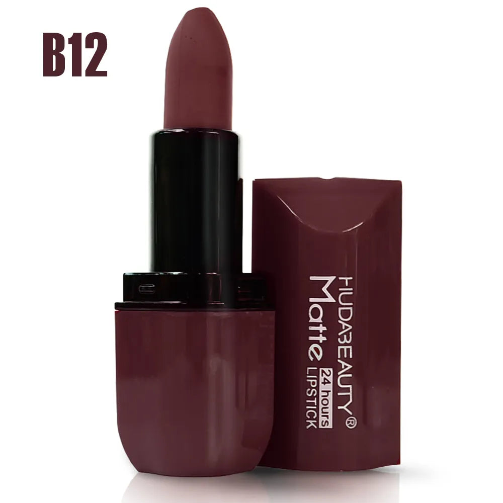 Matte Lipstick Hudabeauty Long Lasting & Comfortable lip Shades 24 Hours Time