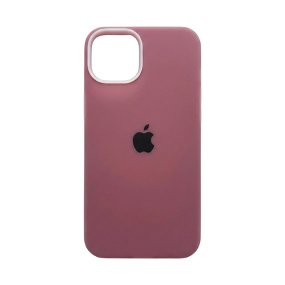 Pink phone case with Apple logo on a white background
jelly silicone Back Cover