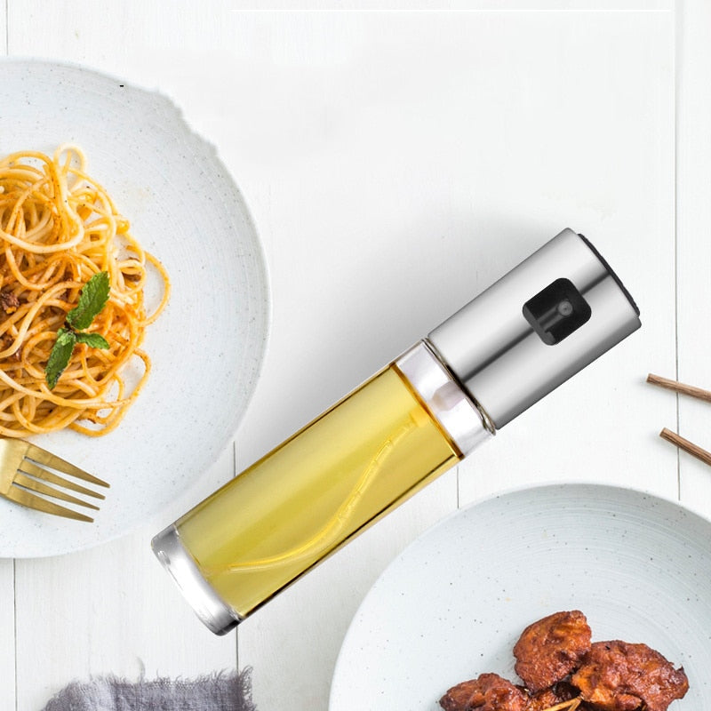 100ml Stainless Steel Oil Sprayer Bottle Leak-Proof Pump Dispenser for BBQ and Cooking