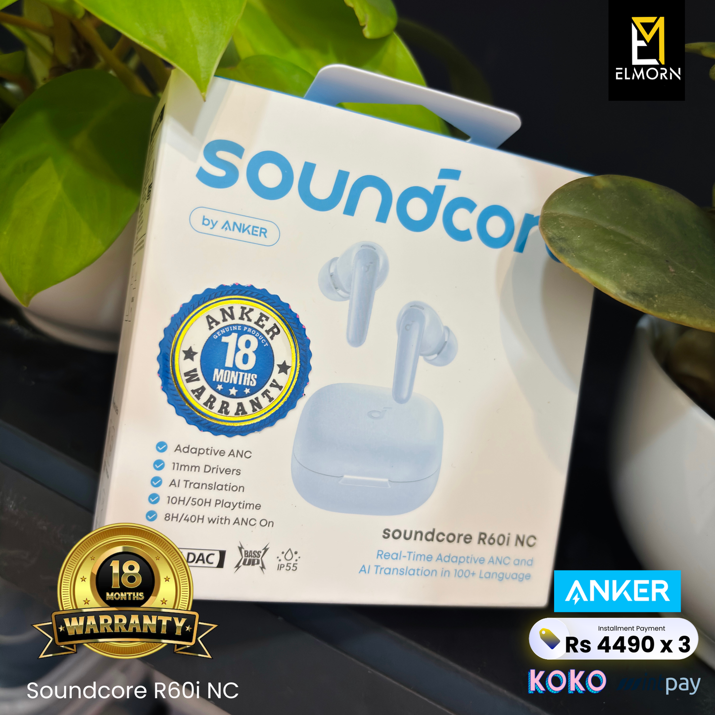 Original Anker Soundcore R60i NC True Wireless Earbuds with 18 month warranty