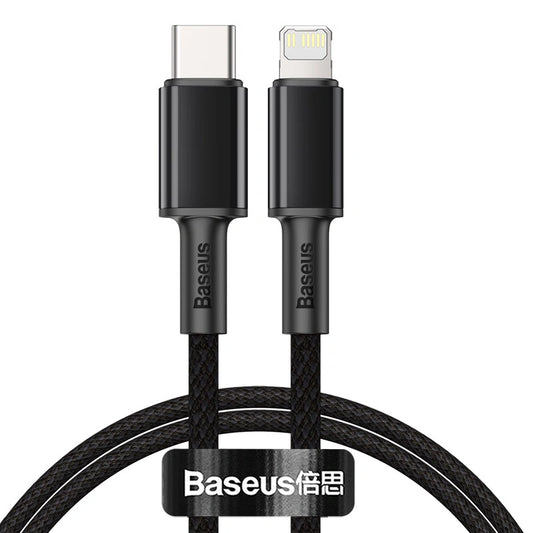 Baseus 1Meter 20W High Density Braided Fast Charging Type-C to Lightning PD Cable – Black
