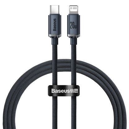 baseus crystal shine cable, type c to lightning cable, 20w iphone fast charger, stylish lightning cable, baseus 1.2m cable, pd fast charging cable, iphone usb c lightning, apple charging cable sri lanka, metallic iphone cable, crystal shine series, usb c lightning sri lanka, iphone data cable, fast charging cable for iphone, baseus sri lanka


