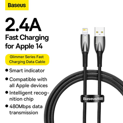 Baseus Glimmer Series 1m USB to Lightning Fast Charging Data Cable for iPhone