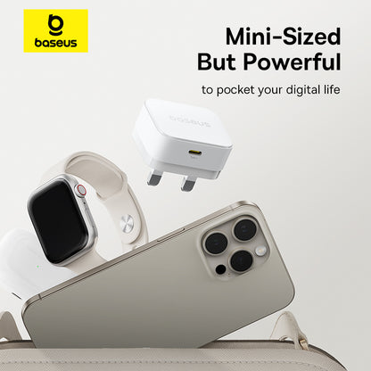Baseus Palm Fast Charger 1C 20W UK – Moon White
