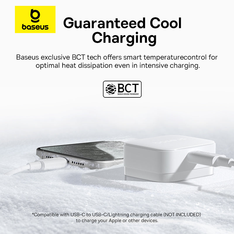 Baseus Palm Fast Charger 1C 20W UK – Moon White