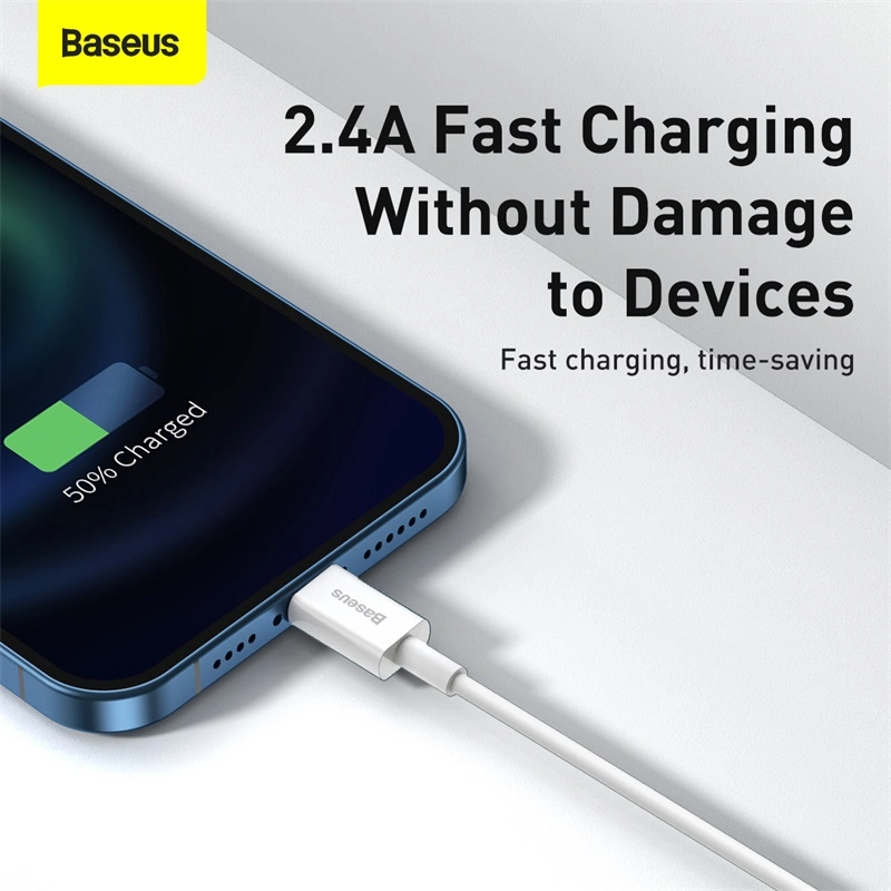 Baseus Superior Series 0.25 Meter USB to Lightning 2.4A Fast Charging Data Cable – Compact | Efficient | Reliable