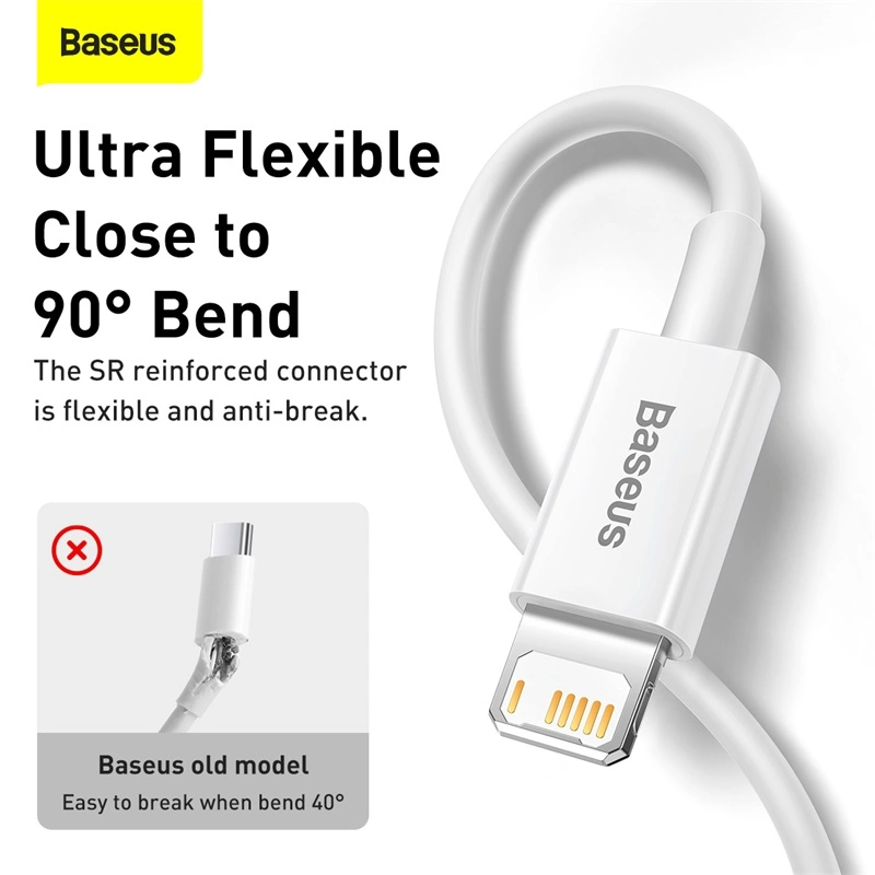 Baseus Superior Series 0.25 Meter USB to Lightning 2.4A Fast Charging Data Cable – Compact | Efficient | Reliable