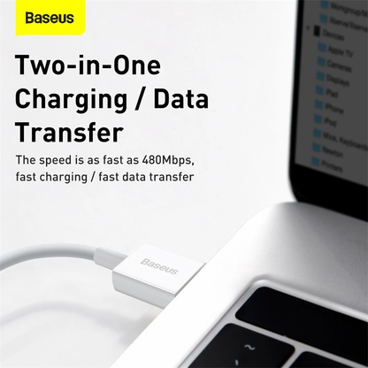 Baseus Superior Series 0.25 Meter USB to Lightning 2.4A Fast Charging Data Cable – Compact | Efficient | Reliable