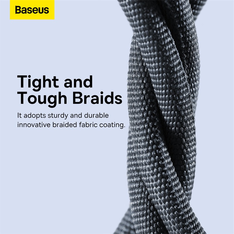 Baseus Crystal Shine Series 1.2m USB to Lightning 2.4A Fast Charging Data Cable – Elegant Design | Stable Power | High-Speed Data Sync