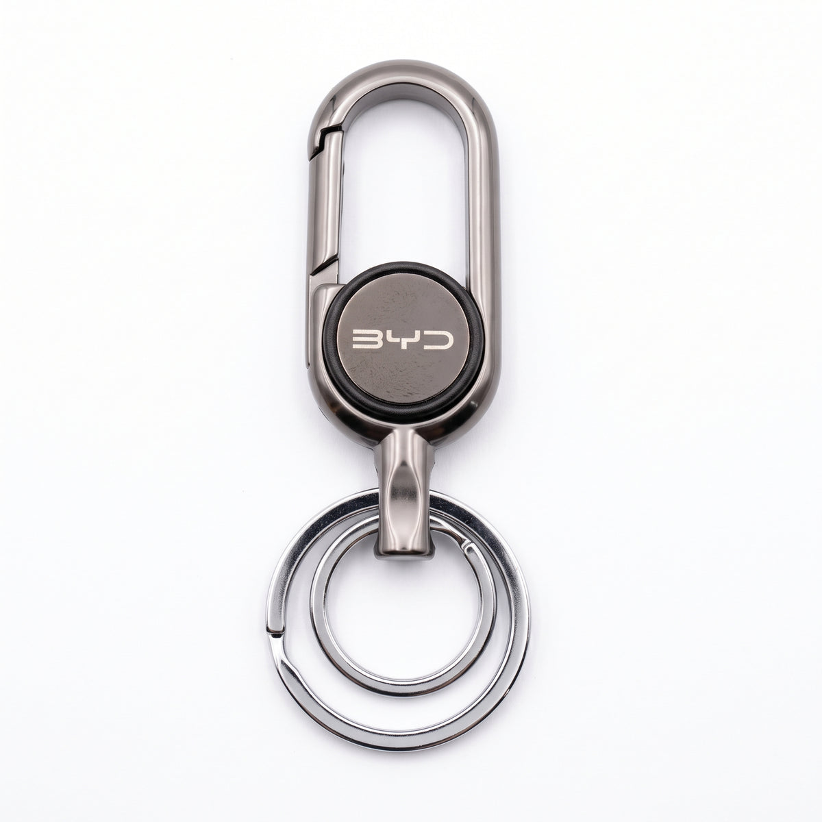 Premium Car Toyota BYD Suzuki Honda Nissan Logo Carabiner Keychain Leather & Gunmetal Zinc Alloy Keytag