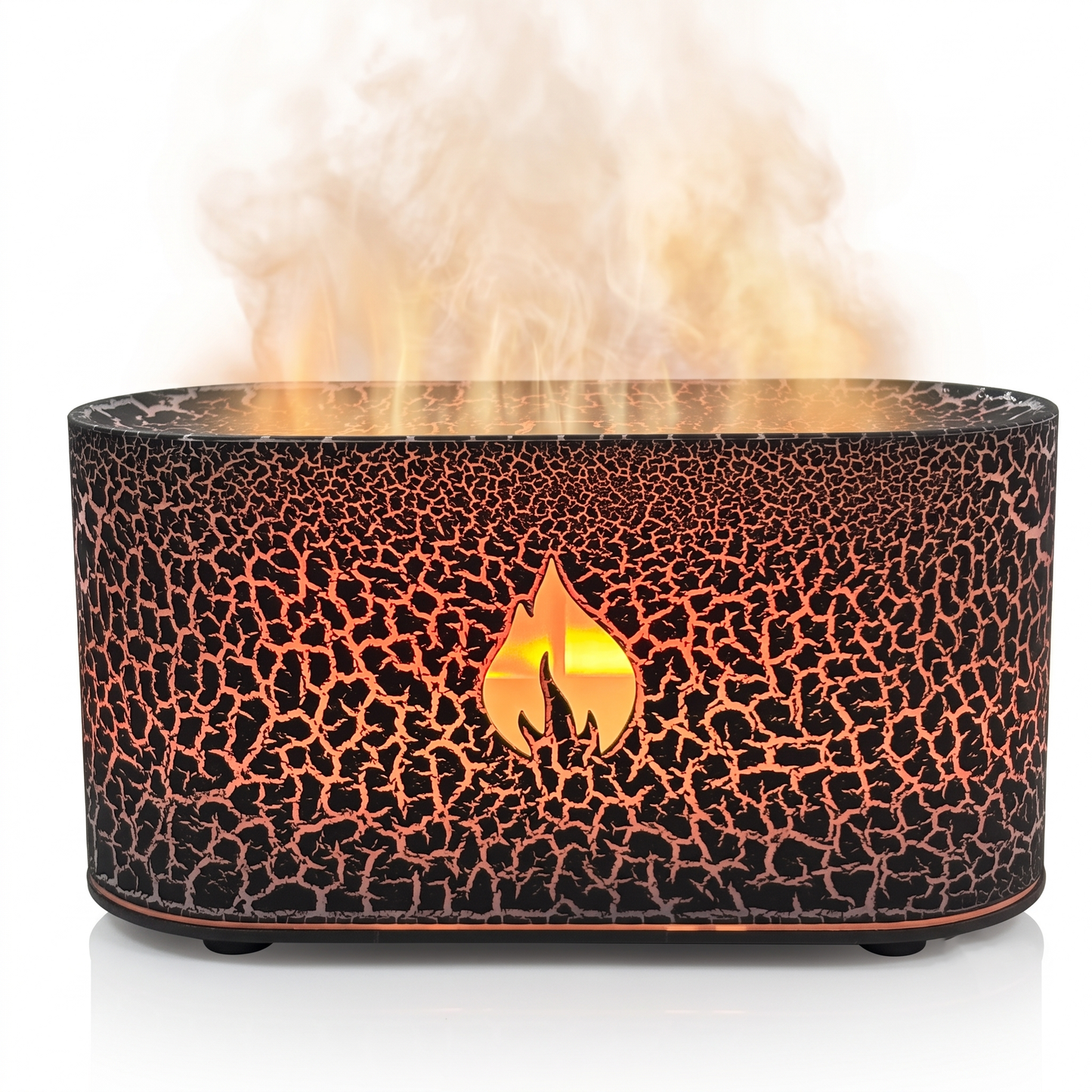 USB Desktop Flame Aroma Diffuser Humidifier Simulation Light Aromatherapy Air Purifier for Bedroom