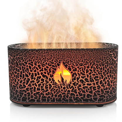 USB Desktop Flame Aroma Diffuser Humidifier Simulation Light Aromatherapy Air Purifier for Bedroom