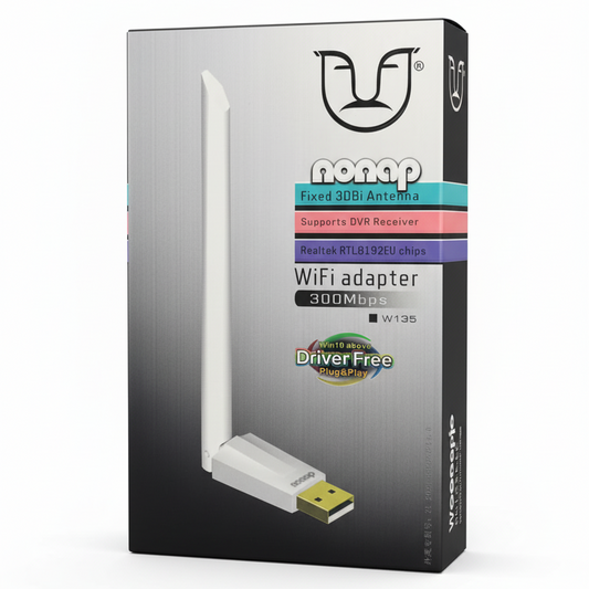 Nonap WiFi Adapter Dual-Band USB 300Mbps with Bluetooth 4.2