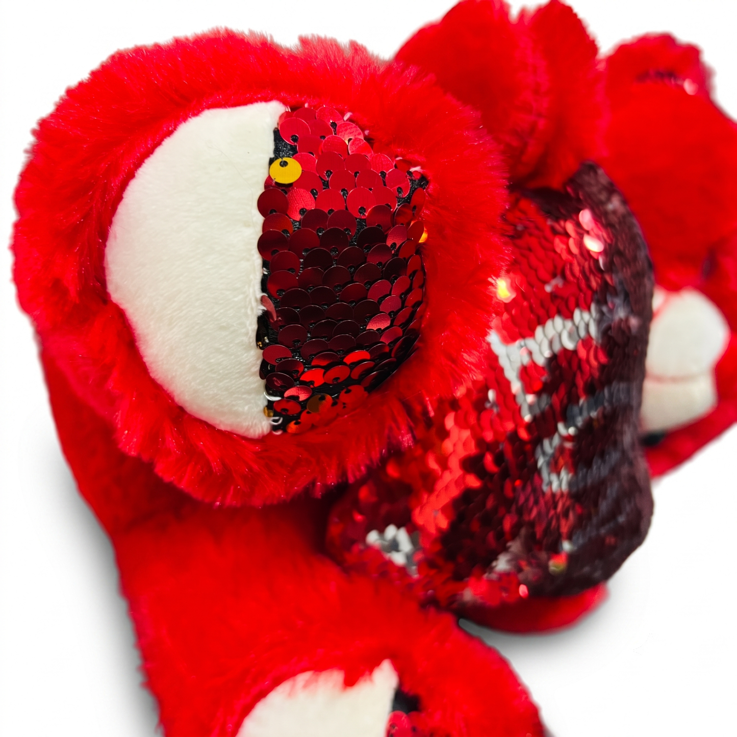Red Sequined Heart Teddy Bear Cute Soft Plush Gift 30cm Teddy Bear with Sequin Heart