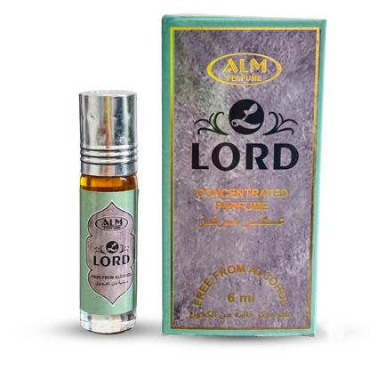 ALM Lord Concentrated Perfume Attar – 6ml Alcohol-Free Roll-On for Clothes