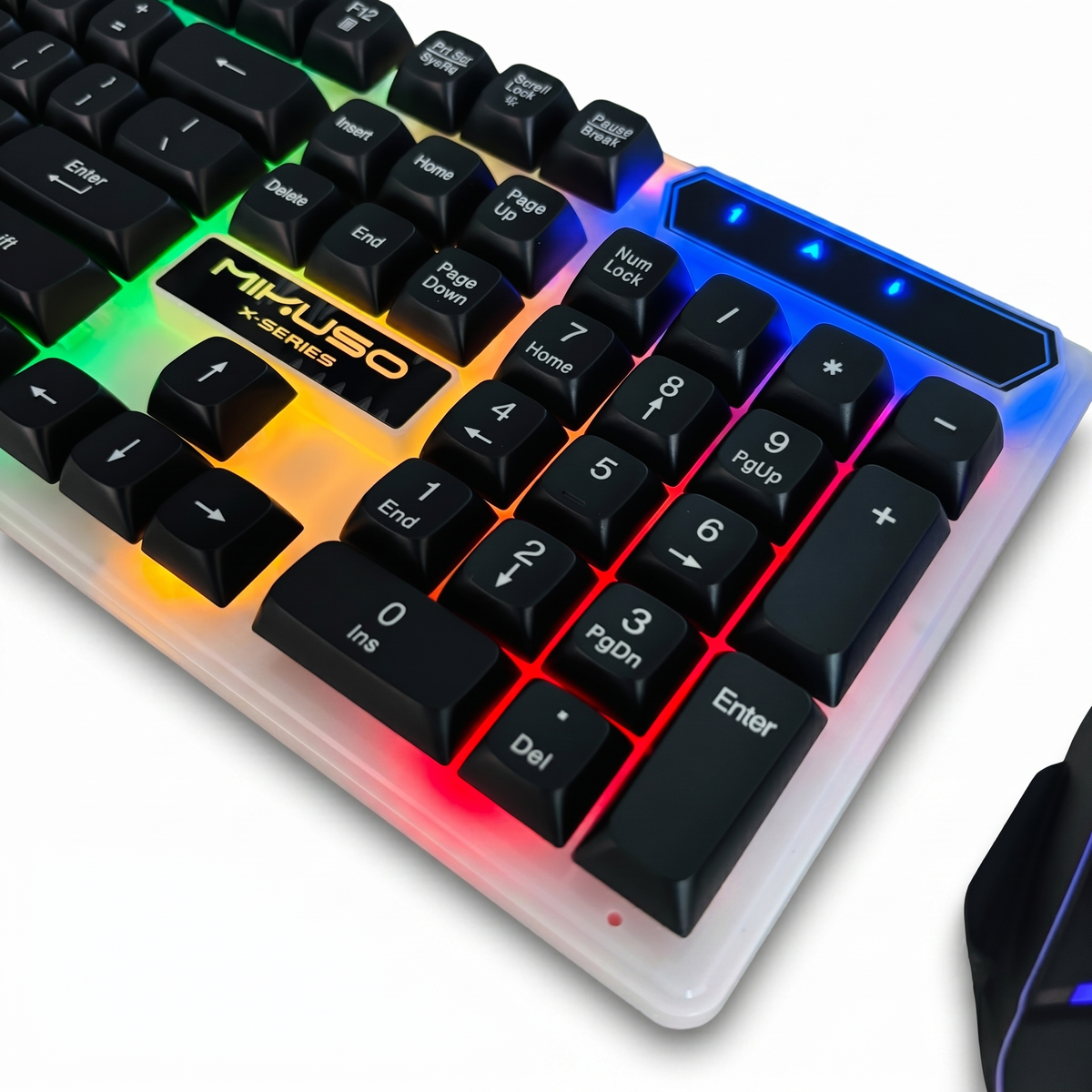 Mikuso ERGOTEX Gaming Keyboard Mouse Combo Pack RGB Gaming 104keys LED Backlit 3D rainbow keyboard Combos for Laptop Pc