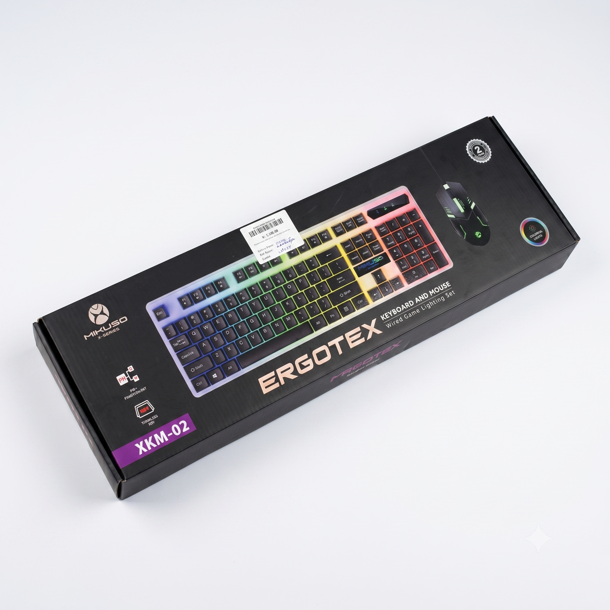 Mikuso ERGOTEX Gaming Keyboard Mouse Combo Pack RGB Gaming 104keys LED Backlit 3D rainbow keyboard Combos for Laptop Pc