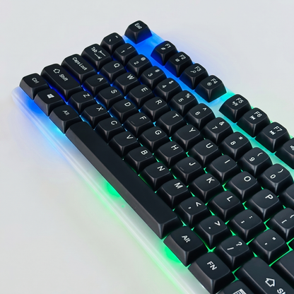 Mikuso ERGOTEX Gaming Keyboard Mouse Combo Pack RGB Gaming 104keys LED Backlit 3D rainbow keyboard Combos for Laptop Pc