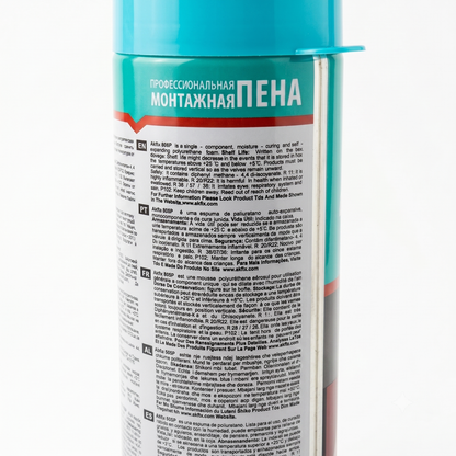PU Foam 750ml Akfix 805 Polyurethane Expanding Foam Sealant, 805P Professional Assembly Foam for Doors & Windows, Moisture-Curing Insulation and Gap Filler Can 750ml