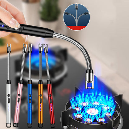 High Quality Rechargeable USB Kitchen Lighter Windproof Electric Arc Lighter for Gas Stove, Candles & Outdoor Use
