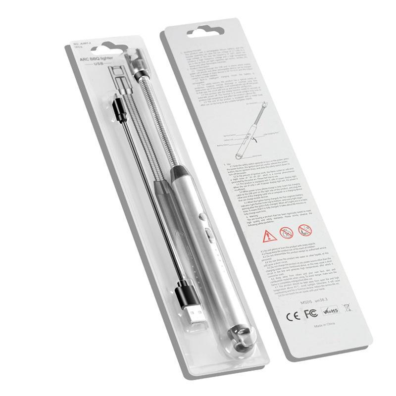 High Quality Rechargeable USB Kitchen Lighter Windproof Electric Arc Lighter for Gas Stove, Candles & Outdoor Use