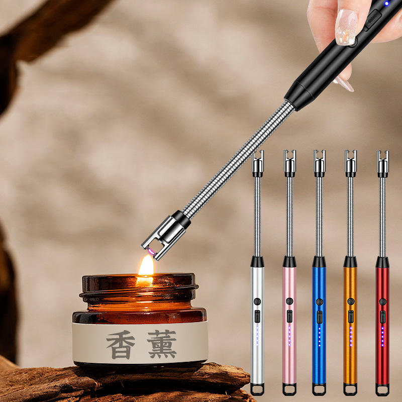 High Quality Rechargeable USB Kitchen Lighter Windproof Electric Arc Lighter for Gas Stove, Candles & Outdoor Use