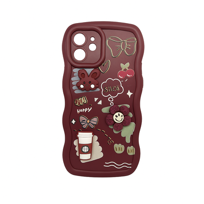 Cute Cartoon 3D Ball Coffee Silicone Mobile Back Case for iPhone 7, 7 Plus, 8, 8 Plus, X, XS, XR, XS Max, 11, 11 Pro, 11 Pro Max, 12, 12 Mini, 12 Pro, 12 Pro Max, 13, 13 Mini, 13 Pro, 13 Pro Max, 14