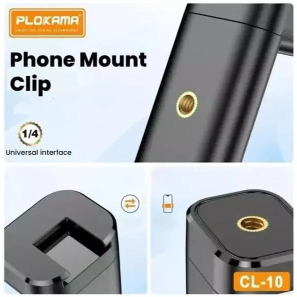 PLOKAMA CL-10 DOUBLE PULL PHONE CLIP Smartphone Tripod Holder