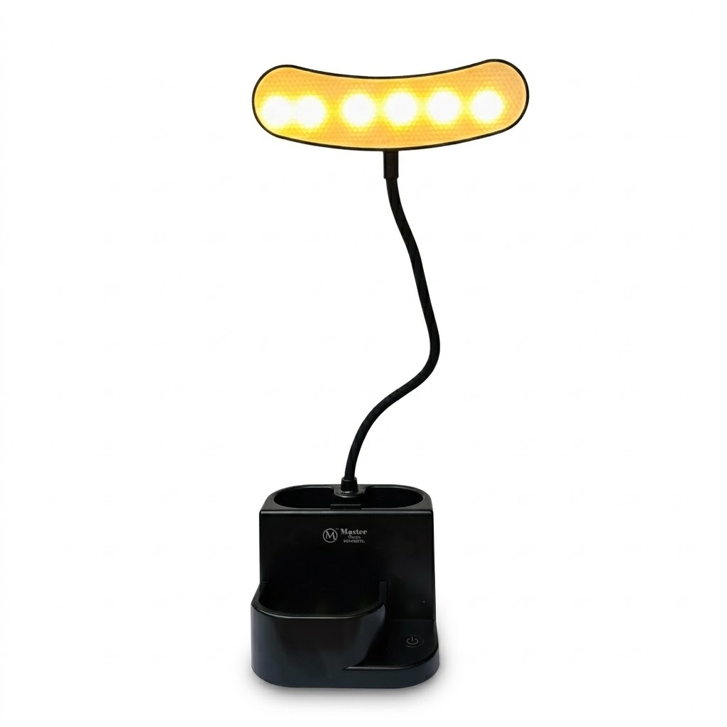 Master Rechargeable LED Desk Lamp with Pen & Phone Holder 3 Light Modes, Touch Control Table Lamp