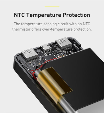 Baseus Bipow 20000mAh 15W Digital Display Power Bank Black – Model PPDML-J01 | High Capacity | Dual Input & Output | Smart Display