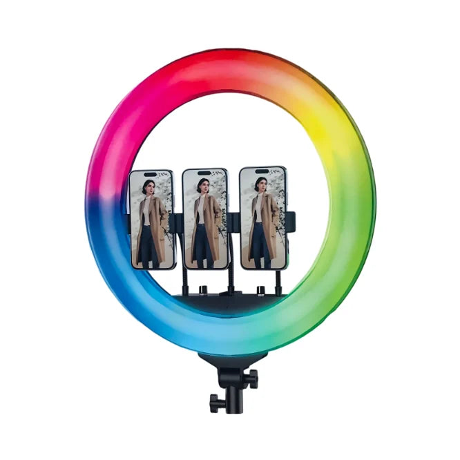 Plokama R45 Pro Soft LED RGB Ring light 45cm -  AC Powered Ring Light