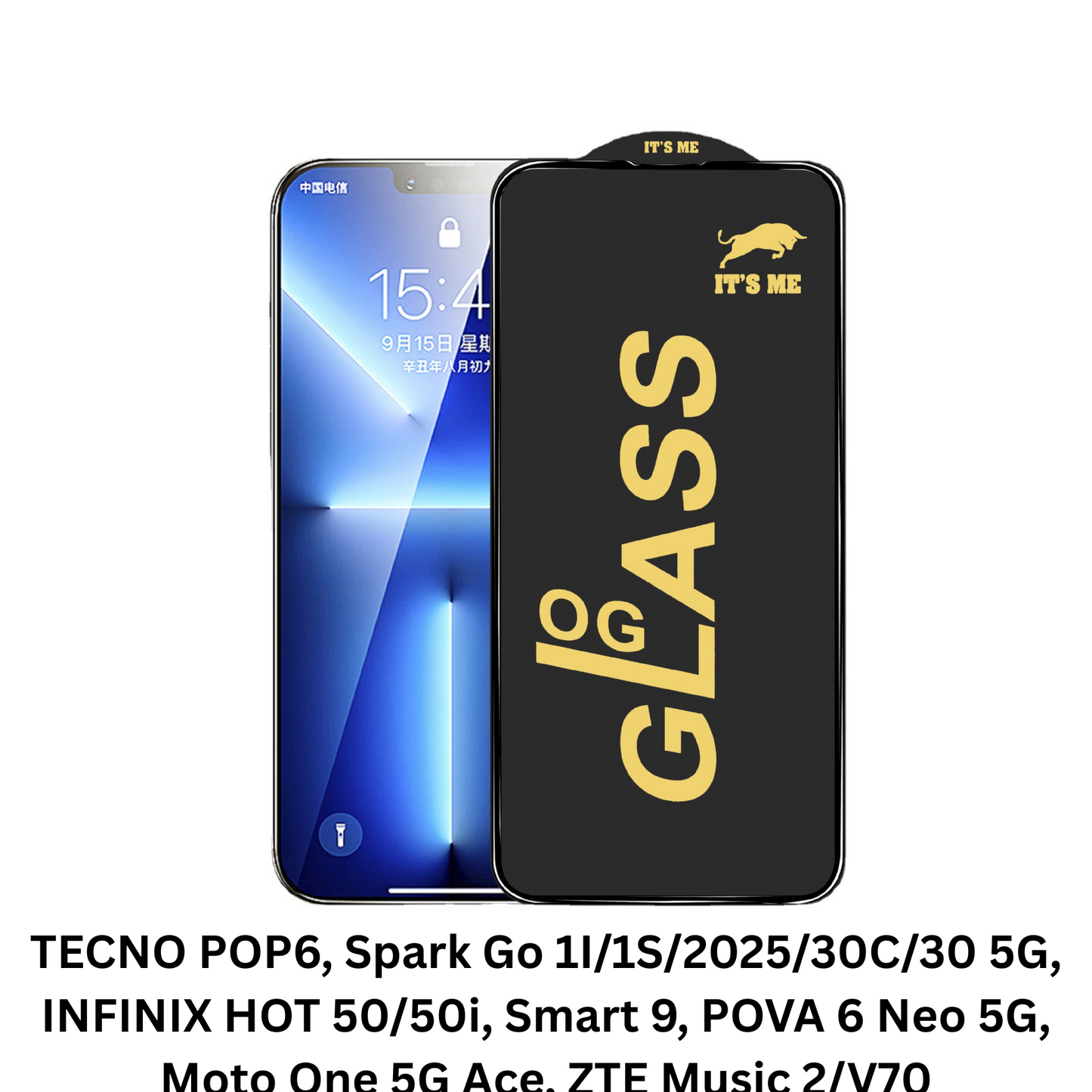 OG ESD Tempered Glass for TECNO POP6, Spark Go 1I/1S/2025/30C/30 5G, INFINIX HOT 50/50i, Smart 9, POVA 6 Neo 5G, Moto One 5G Ace, ZTE Music 2/V70 – Screen Protector