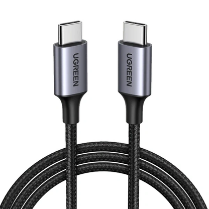 UGREEN 1 Meter 60W Type-C to Type-C PD Round Cable Nickel Plating Aluminum Shell  C to C Braided Cable