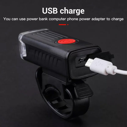 LED Bike Headlight – USB Rechargeable Front Light for MTB, Road & Mountain Cycling