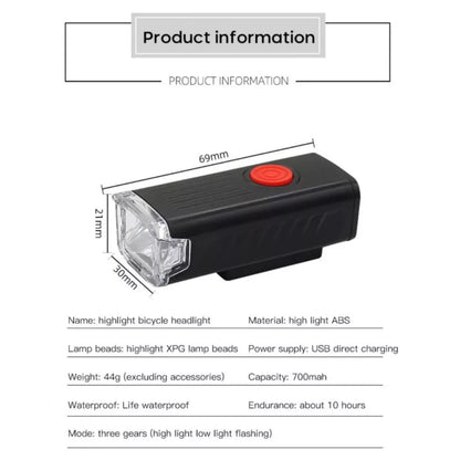LED Bike Headlight – USB Rechargeable Front Light for MTB, Road & Mountain Cycling