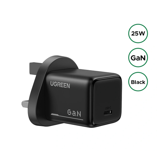 UGREEN 25W Type-C GaN Fast Charger UK  X517 75954 1 Year Warranty