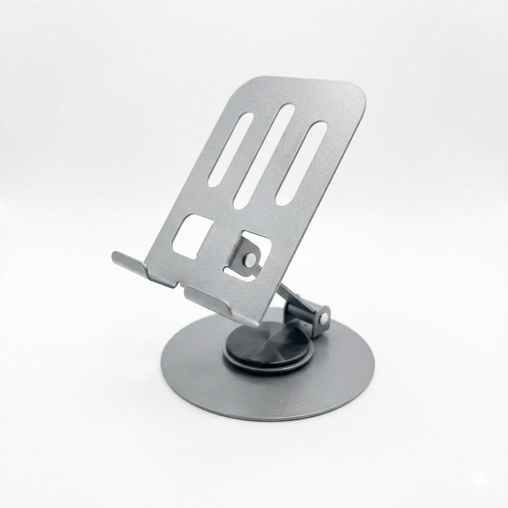 Adjustable Cell Phone Stand for Desk Desktop Metal Foldable Cellphone Holder Support for iPhone And Android Metal Desk Phone Holder