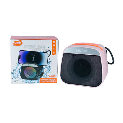 X-922 Wireless Bluetooth Speaker Portable High Bass Speaker with LED Lights, USB, FM & AUX Support