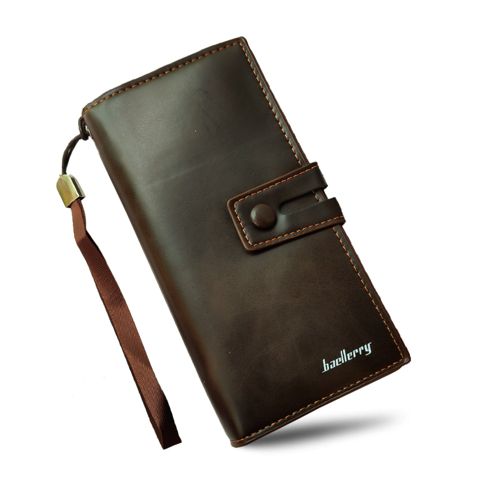 Honsun Baellery Men's Long Wallet Multi Card Holder Zipper PU Leather Large Capacity Purse