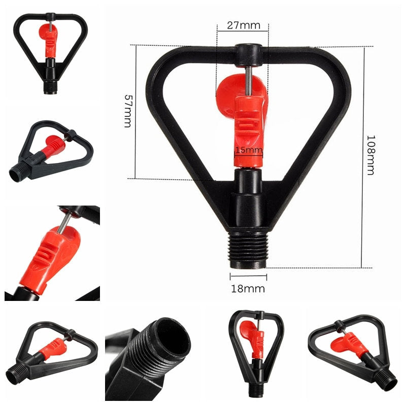 360 Degree Rotating Water Sprayer Nozzle Auto Irrigation Sprinkler Head for Garden Lawn