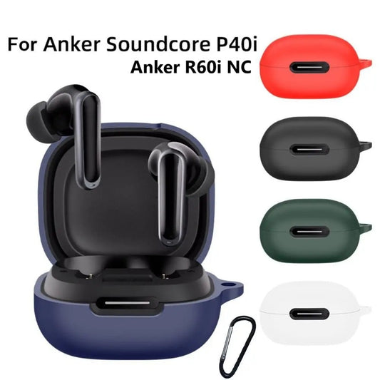 Anker Soundcore P40i and R60i NC earbud cases with additional colors shown.