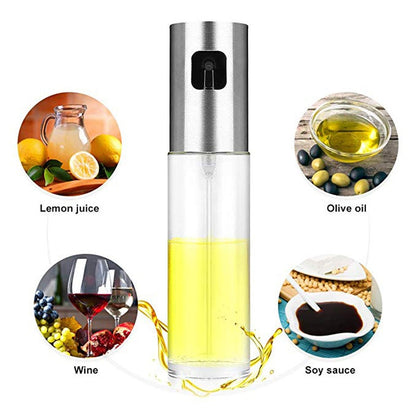 100ml Stainless Steel Oil Sprayer Bottle Leak-Proof Pump Dispenser for BBQ and Cooking