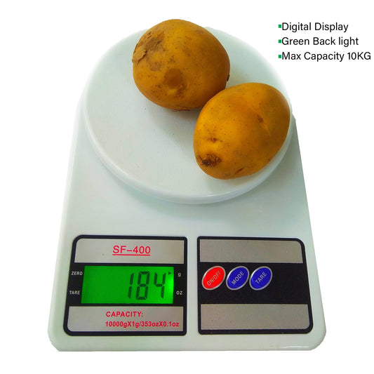 Digital Kitchen Scale 10kg LCD Electronic Food Measuring Scale Portable 1g Accuracy