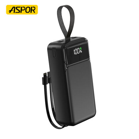 Aspor A317 22.5W 30000mAh Fast Charging Power Bank with 3 Cables (6M)